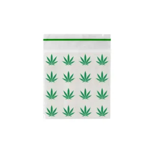 H-SELECT GRIP BAG GREEN LINE CANNABIS PRINT 40x40mm
