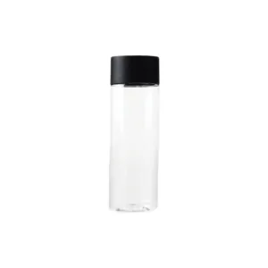 PLASTIC BOTTLE ROUND BLACK LID 350ml