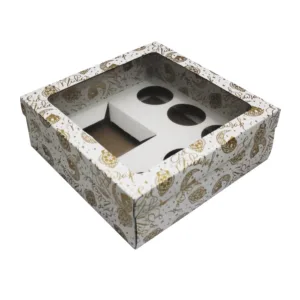 EID MUBARAK BENTO BOX & INSERT PVC LID 250x250x90mm