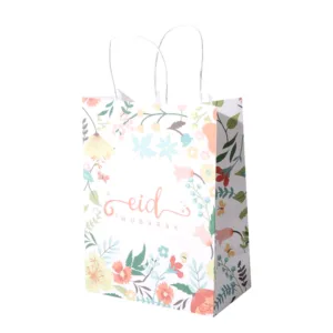 EID MUBARAK FLORAL DESIGN GIFT BAG 207x115x277mm