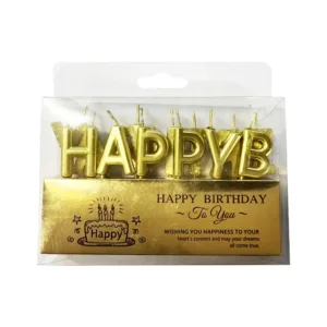 HAPPY BIRTHDAY LETTER CANDLES 13PC