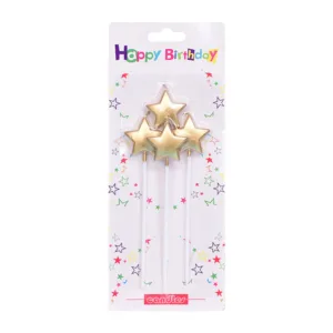 CANDLE STAR SHAPED 13cm (1x4)
