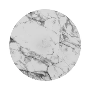H-SELECT CAKE BOARD THIN ROUND WHITE MARBLE 10" (TBD)