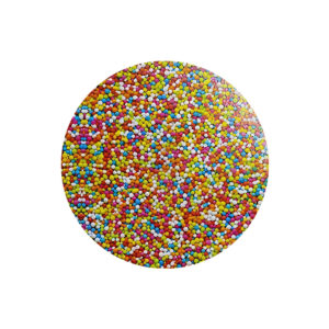 H-SELECT CAKE BOARD THIN ROUND CANDY PATTERN 8" (TBD)
