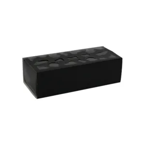 H-SELECT MACARON DRAWER BOX HOLLOW 13x6x4cm BLACK (1x20)