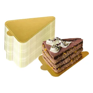 H-SELECT MINI DESSERT BOARD PAPER GOLD 118x78mm TRI. (1x50)