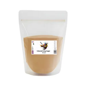 COLOURED ICING SUGAR 500g BROWN