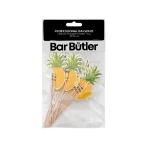 BAR BUTLER FOLD OUT COCKTAIL PICKS PINEAPPLE 150mm (1x12)