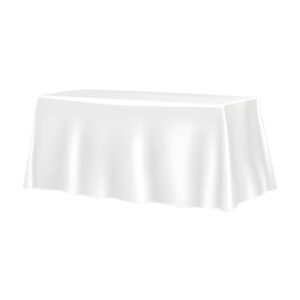 CATERING TABLE OVERLAY  265x146cm  PLAIN WHITE