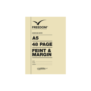 FREEDOM SOFTCOVER EXERCISE BOOK A5 F/M 48 PAGES
