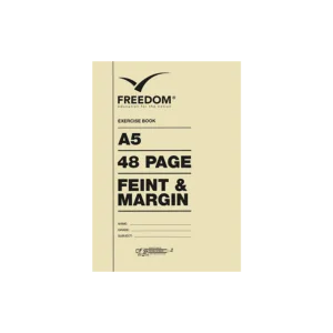 FREEDOM SOFTCOVER EXERCISE BOOK A5 F/M 48 PAGES