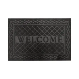 HOME PRIDE RUBBER-BACKED DOOR MAT 40x60cm EMBOSSED WELCOME