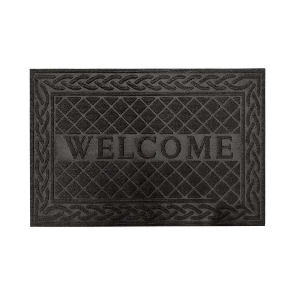 HOME PRIDE RUBBER-BACKED DOOR MAT 40x60cm EMBOSSED WELCOME