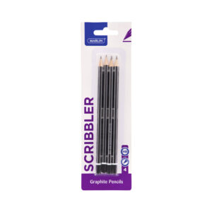 MARLIN SCRIBBLER GRAPHITE PENCILS HB (1x4)