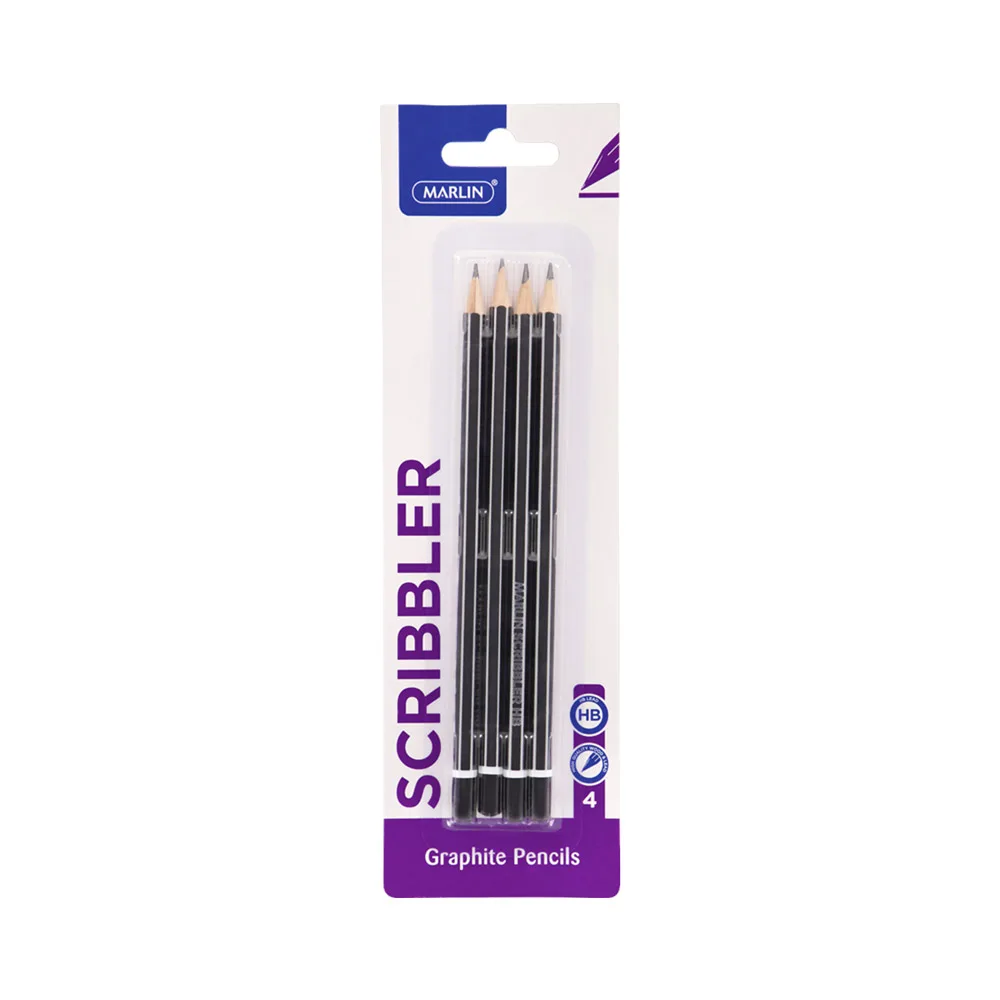 MARLIN SCRIBBLER GRAPHITE PENCILS HB (1x4)