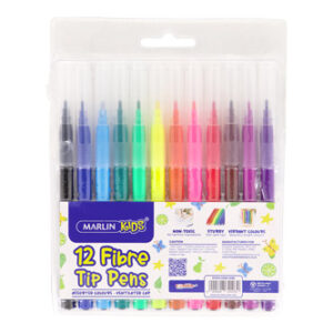 MARLIN KIDS FIBRE TIP PENS 12's