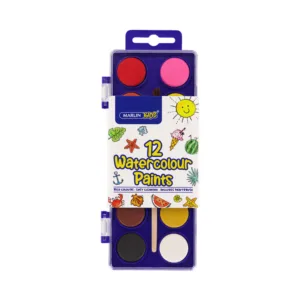 MARLIN WATER COLOUR PAINTS WITH BRUSH 12 COLOURS