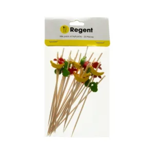 REGENT BAMBOO PICKS WITH MIXED FRUITS 120mm (1x20)
