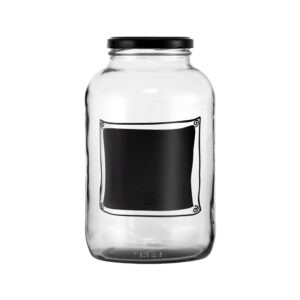 REGENT GLASS JAR WITH CHALKBOARD LABEL 2L