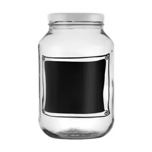 REGENT GLASS JAR WITH CHALKBOARD LABEL 3L