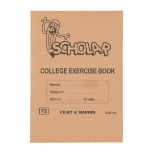 SCHOLAR SOFTCOVER EXERCISE BOOK A4 F/M 72 PAGES