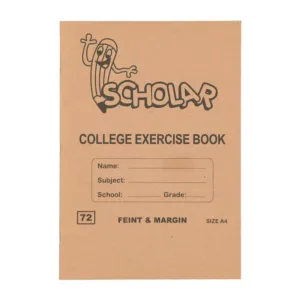 SCHOLAR SOFTCOVER EXERCISE BOOK A4 F/M 72 PAGES