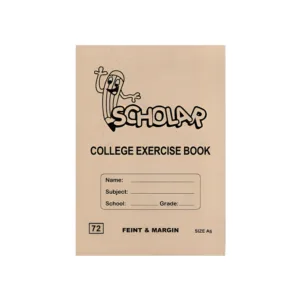 SCHOLAR SOFTCOVER EXERCISE BOOK A5 F/M 72 PAGES