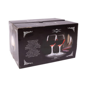 WINE GLASS STEMMED GOLD 330ml (1x6) (TBD)