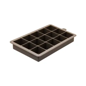 BAR BUTLER GREY SILICONE ICE CUBE TRAY WITH LID 15 CUBES