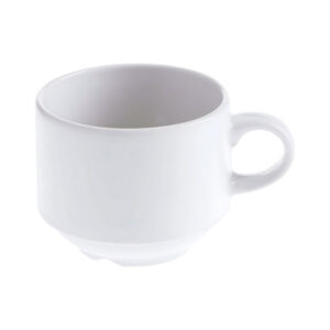 CONTINENTAL STACKING TEA CUP WHITE 200ml BLANCO