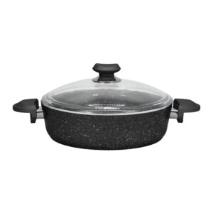 OMS LOW CASSEROLE GRANITE NON-STICK 30cm BLACK (TBD)