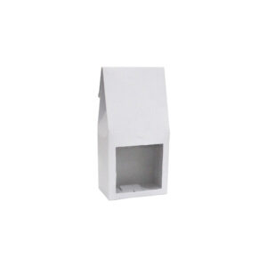 COFFEE BOX WHITE WITH WINDOW 190x90x60mm