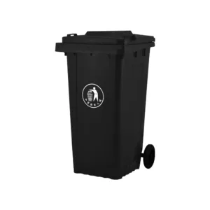 DUMP STAR PLASTIC WHEELIE BIN 120L BLACK