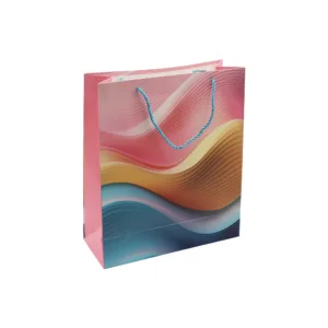 GIFT BAG GLITTER WAVE ASSORTED COLOURS