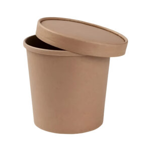 H-SELECT ICE CREAM TUB & LID KRAFT