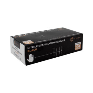 H-SELECT BLACK NITRILE EXAMINATION GLOVES LARGE
