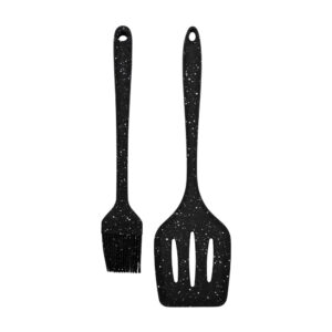 REGENT BASTING BRUSH & TURNER SET NYLON SPECKLED BLACK