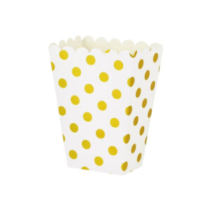 POPCORN BOX PRTD GOLD DOTS 1X10 (TBD)
