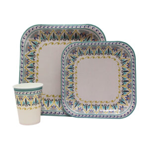 DISPOSABLE DINNER SET 60PC MOROCCAN BLOOM (G)