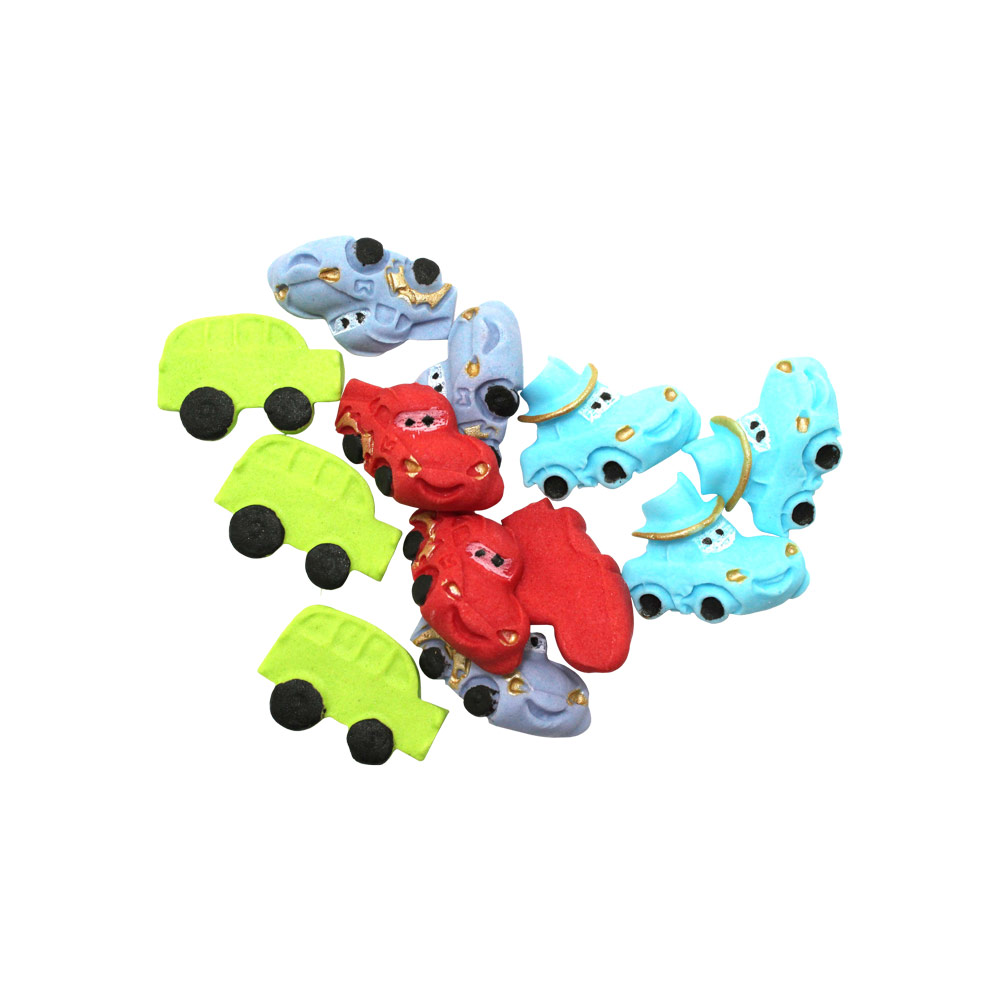 FONDANT DECORATION CRAZY CARS (#3)
