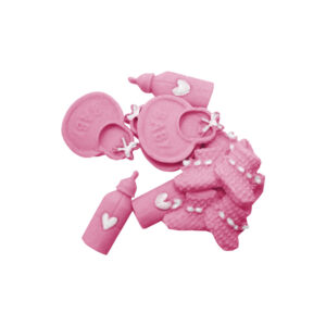 FONDANT DECORATION  BABY BIB, BOOTIES AND BOTTLE  (#33)