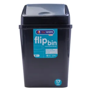 NU WARE FLIP TOP BIN 17L GREY