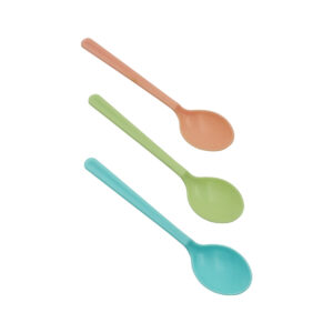 PLASTIC TEASPOON 14CM ASSORTED PASTEL COLOURS (1x12)