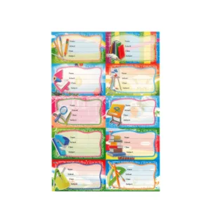 BOOK LABELS FANCY ASSORTED 10 SHEETS 100 LABELS