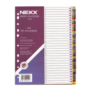 INDEX DIVIDERS A4 (1-31)