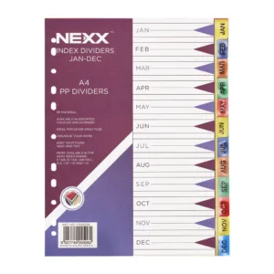INDEX DIVIDERS A4 (JAN-DEC)