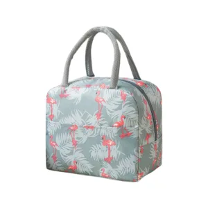 INSULATED ZIPPER LUNCH BAG WITH HANDLES