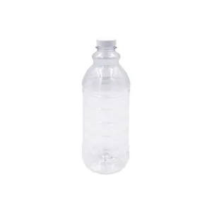 PET JUICE BOTTLE RIBBED ROUND CLEAR 1.5L WITH LID
