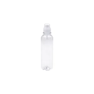 PET THIRSTY BOTTLE ROUND CLEAR 250ml WITH LID