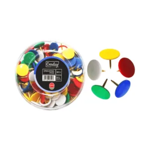 CROXLEY DRAWING PINS ASSORTED 10mm (1x100)